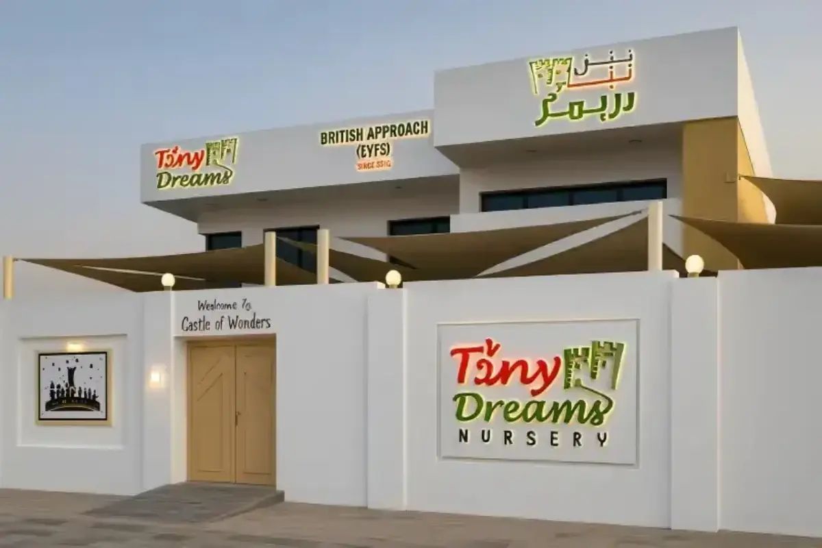 Multi Exterior Facade Signs in stalled on Villa of Tiny Dreams in Abu Dhabi
