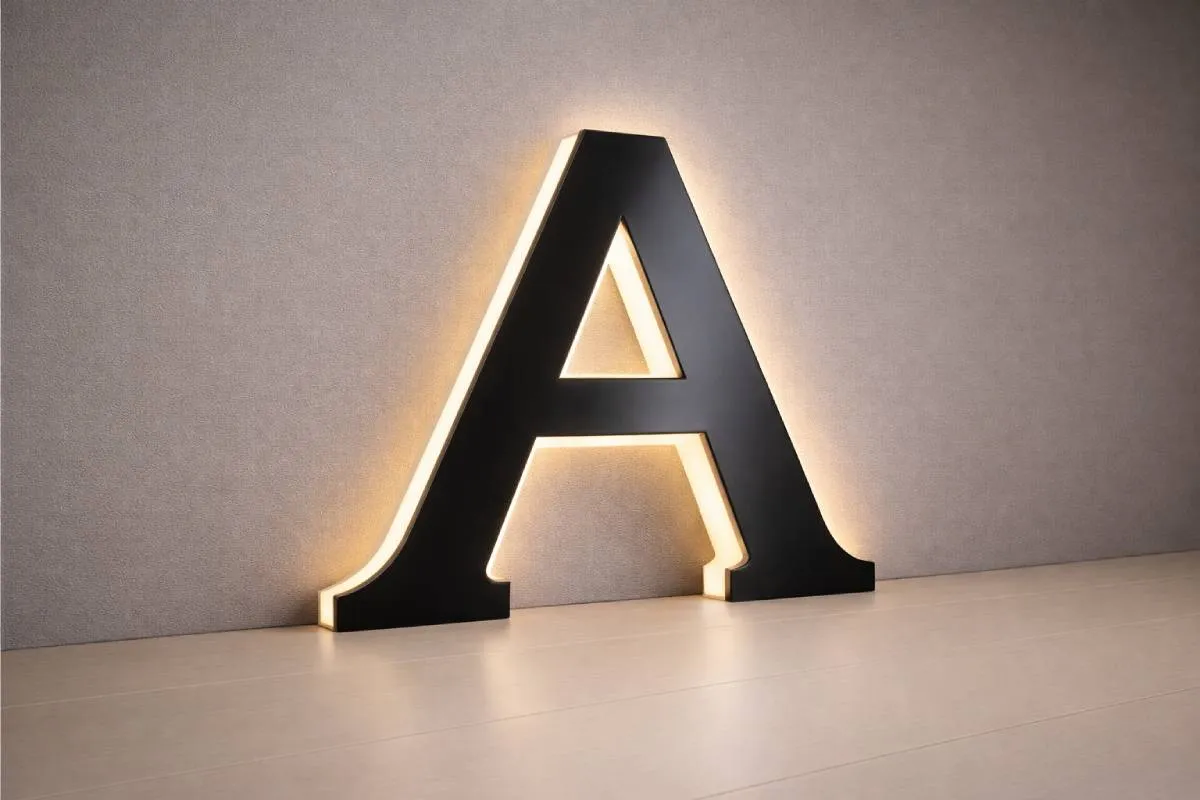 3d edge letter modeling for for  signboard company in Abu Dhabi