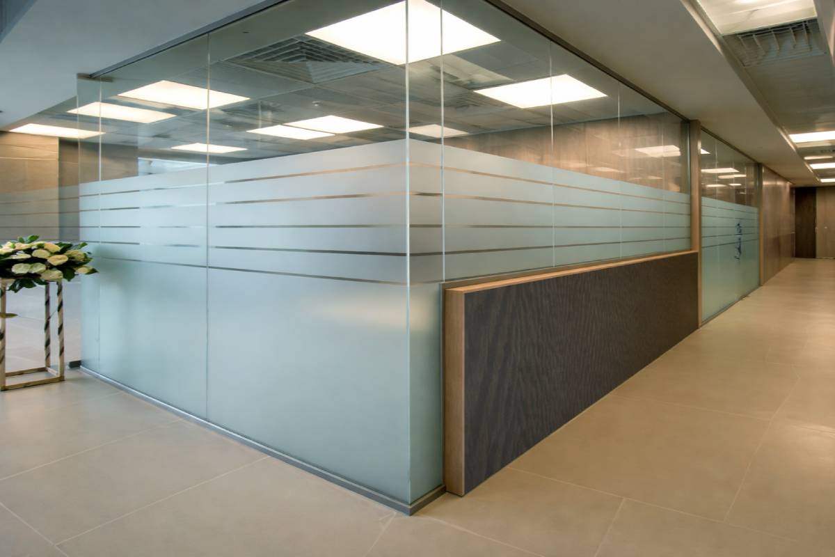 Frosted Glass Sticker - Printed Office Glass Design