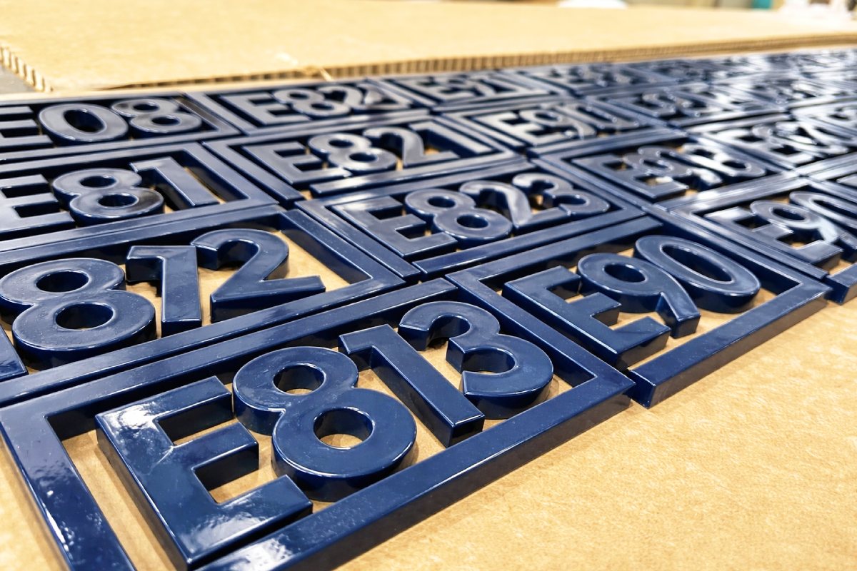 Wayfinding villa Numbering Signages installed at Al Seef Hotel Zone 1 Abu Dhabi Al Seef Area