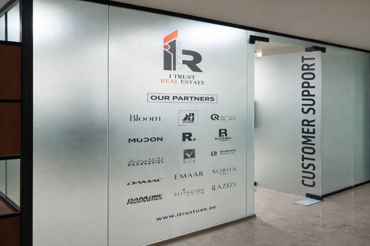 Frosted Glass Sticker - Logo Printed Design