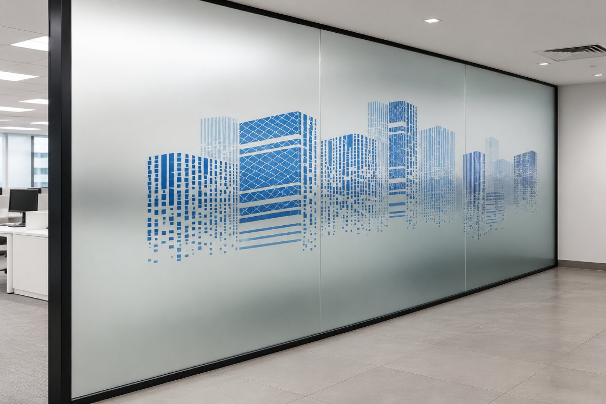 Full-Coverage Office Privacy Film & Printed Frosted Stickers