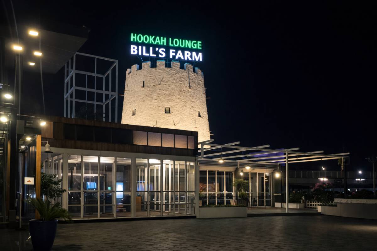 Rooftop Signage Solution for Hookah in Al Marina, Corniche, Abu Dhabi