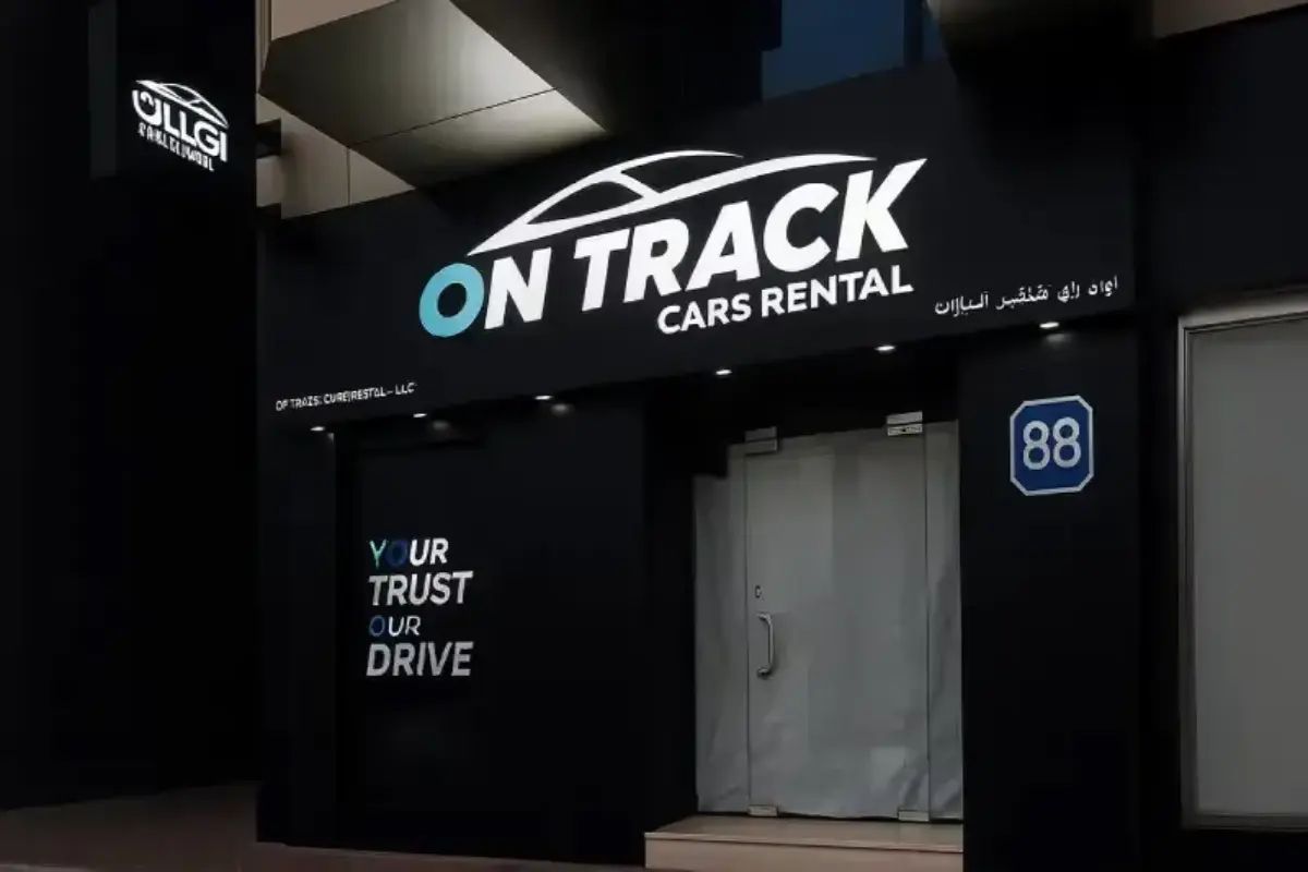 Outdoor Store Signboard with Blade Sign Fabrication & Installation for On Track