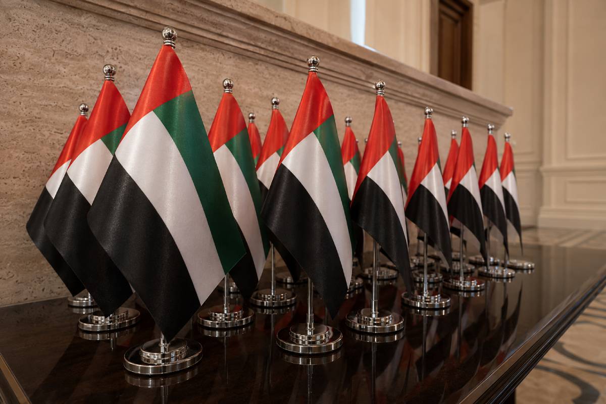 UAE table flag and desk flags printing in Abu Dhabi