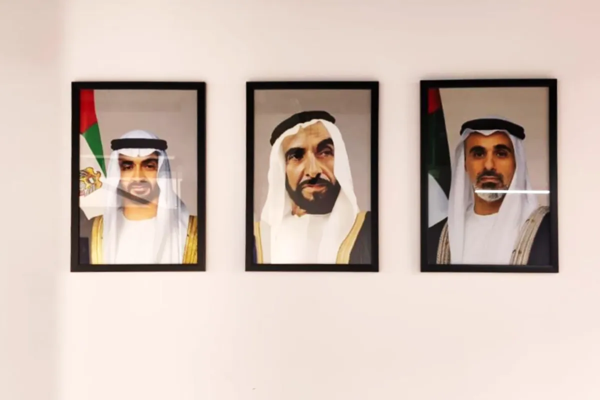 Framed Portrait and framed photos of UAE Leadership production and mounting in Abu Dhabi