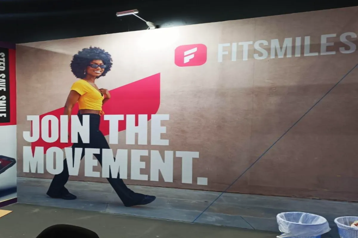 Full Wall Stickers printed and installed in Abu Dhabi for Pitsmile 